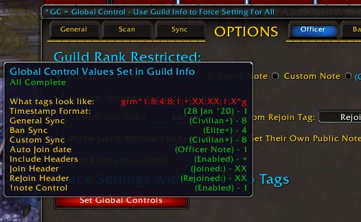 Control Tags can be easily exported